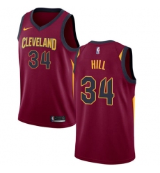 Women's Nike Cleveland Cavaliers #34 Tyrone Hill Swingman Maroon Road NBA Jersey - Icon Edition