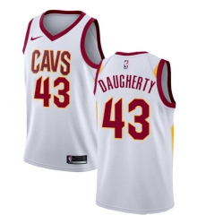 Men's Nike Cleveland Cavaliers #43 Brad Daugherty Swingman White Home NBA Jersey - Association Edition