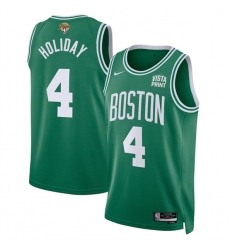 Men's Boston Celtics #4 Jrue Holiday Kelly Green 2024 Finals Icon Edition Stitched Basketball Jersey