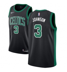 Youth Adidas Boston Celtics #3 Dennis Johnson Authentic Black NBA Jersey - Statement Edition