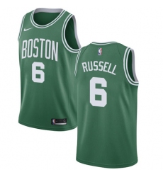 Men's Nike Boston Celtics #6 Bill Russell Swingman Green(White No.) Road NBA Jersey - Icon Edition