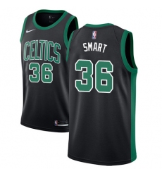 Men's Adidas Boston Celtics #36 Marcus Smart Swingman Black NBA Jersey - Statement Edition