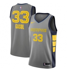 Women's Nike Memphis Grizzlies #33 Marc Gasol Swingman Gray NBA Jersey - City Edition