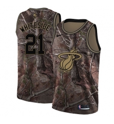 Women's Nike Miami Heat #21 Hassan Whiteside Swingman Camo Realtree Collection NBA Jersey