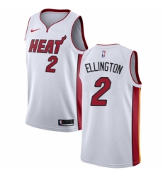 Men's Nike Miami Heat #2 Wayne Ellington Authentic NBA Jersey - Association Edition