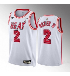 Men's Miami Heat #2 Terry Rozier III White Classic Edition Stitched Basketball Jersey