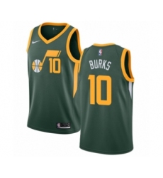 Youth Nike Utah Jazz #10 Alec Burks Green Swingman Jersey - Earned Edition