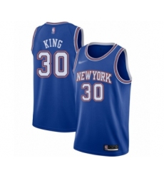 Youth New York Knicks #30 Bernard King Swingman Blue Basketball Jersey - Statement Edition