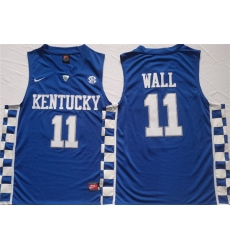 Men's Kentucky Wildcats #11 John Wall Blue Stitched Jersey