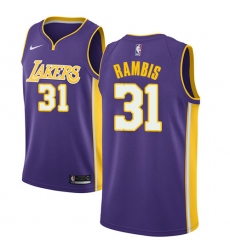 Men's Nike Los Angeles Lakers #31 Kurt Rambis Swingman Purple NBA Jersey - Statement Edition