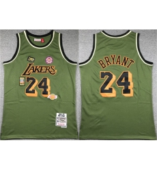 Men's Los Angeles Lakers #24 Kobe Bryant Green 1996-97 Throwback basketball Jersey