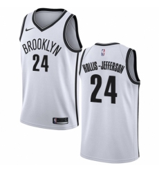 Men's Nike Brooklyn Nets #24 Rondae Hollis-Jefferson Authentic White NBA Jersey - Association Edition