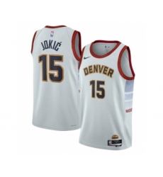 Men's Denver Nuggets #15 Nikola Jokic Gray 2022-23 City Edition Stitched Jersey