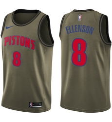 Youth Nike Detroit Pistons #8 Henry Ellenson Swingman Green Salute to Service NBA Jersey