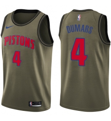 Men's Nike Detroit Pistons #4 Joe Dumars Swingman Green Salute to Service NBA Jersey