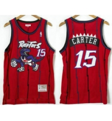 Men's Toronto Raptors #15 Vince Carter 1998-99 Red Hardwood Classics Soul Swingman Throwback Jersey