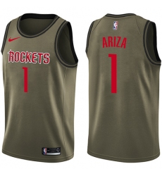 Men's Nike Houston Rockets #1 Trevor Ariza Swingman Green Salute to Service NBA Jersey