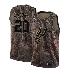 Women's Nike San Antonio Spurs #20 Manu Ginobili Swingman Camo Realtree Collection NBA Jersey