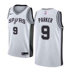 Men's Nike San Antonio Spurs #9 Tony Parker Authentic White Home NBA Jersey - Association Edition