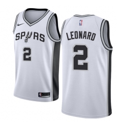 Men's Nike San Antonio Spurs #2 Kawhi Leonard Authentic White Home NBA Jersey - Association Edition