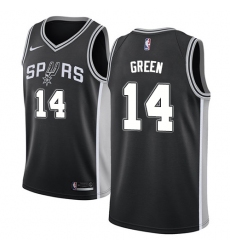 Men's Nike San Antonio Spurs #14 Danny Green Swingman Black Road NBA Jersey - Icon Edition