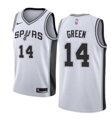 Men's Nike San Antonio Spurs #14 Danny Green Swingman White Home NBA Jersey - Association Edition