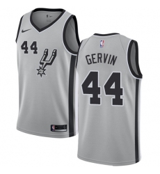 Men's Nike San Antonio Spurs #44 George Gervin Swingman Silver Alternate NBA Jersey Statement Edition