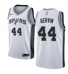 Men's Nike San Antonio Spurs #44 George Gervin Swingman White Home NBA Jersey - Association Edition