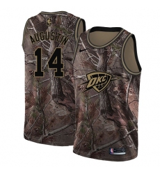 Women's Nike Oklahoma City Thunder #14 D.J. Augustin Swingman Camo Realtree Collection NBA Jersey