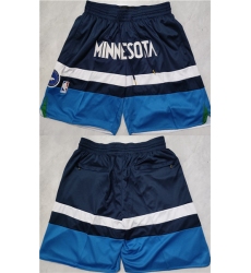 Men's Minnesota Timberwolves Navy Shorts