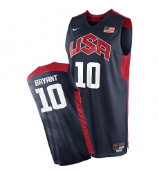 Men's Nike Team USA #10 Kobe Bryant Swingman Navy Blue 2012 Olympics Basketball Jersey