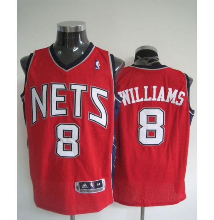 Revolution 30 Nets #8 Deron Williams Red Stitched NBA Jersey