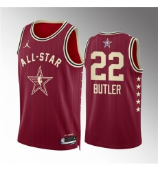 Men's 2024 All-Star #22 Jimmy Butler Crimson Stitched Basketball Jersey