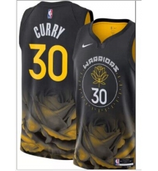 Men's Golden State Warriors #30 Stephen Curry Black 2022-23 Stitched Basketball Jersey
