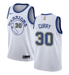 Men's Nike Golden State Warriors #30 Stephen Curry Authentic White Hardwood Classics NBA Jersey