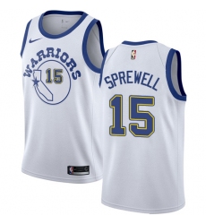 Youth Nike Golden State Warriors #15 Latrell Sprewell Swingman White Hardwood Classics NBA Jersey