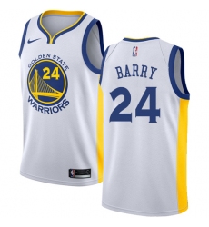 Youth Nike Golden State Warriors #24 Rick Barry Authentic White Home NBA Jersey - Association Edition