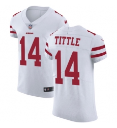 Men's Nike San Francisco 49ers #14 Y.A. Tittle White Vapor Untouchable Elite Player NFL Jersey