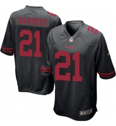Men's Nike San Francisco 49ers #21 Deion Sanders Game Black NFL Jersey