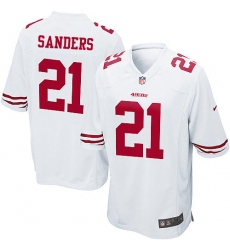 Men's Nike San Francisco 49ers #21 Deion Sanders Game White NFL Jersey