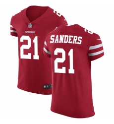 Men's Nike San Francisco 49ers #21 Deion Sanders Red Team Color Vapor Untouchable Elite Player NFL Jersey