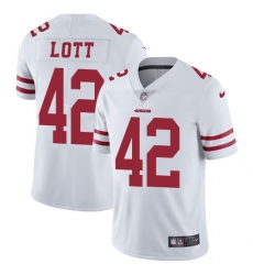 Youth Nike San Francisco 49ers #42 Ronnie Lott Elite White NFL Jersey