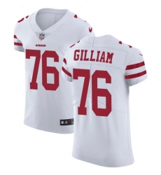 Men's Nike San Francisco 49ers #76 Garry Gilliam White Vapor Untouchable Elite Player NFL Jersey