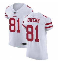 Men's Nike San Francisco 49ers #81 Terrell Owens White Vapor Untouchable Elite Player NFL Jersey