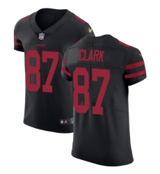 Men's Nike San Francisco 49ers #87 Dwight Clark Black Alternate Vapor Untouchable Elite Player NFL Jersey