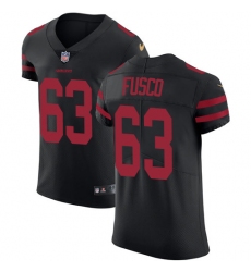 Men's Nike San Francisco 49ers #63 Brandon Fusco Black Alternate Vapor Untouchable Elite Player NFL Jersey