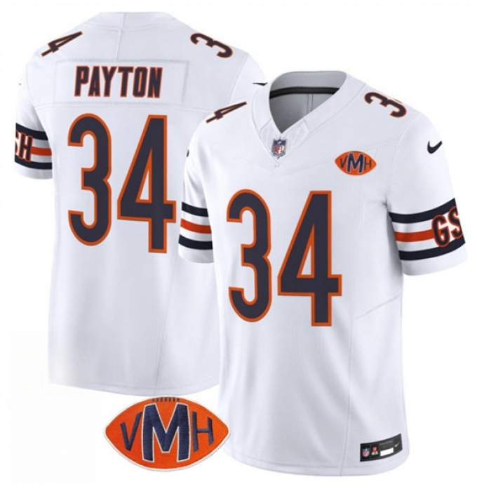 Men's Chicago Bears #34 Walter Payton White 2025 F.U.S.E. With VMH Vapor Untouchable Limited Football Stitched Jersey