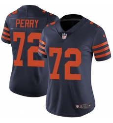 Women's Nike Chicago Bears #72 William Perry Elite Navy Blue Alternate NFL Jersey