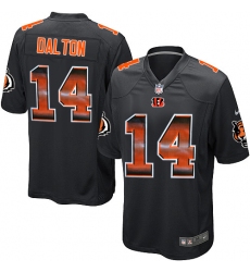 Men's Nike Cincinnati Bengals #14 Andy Dalton Limited Black Strobe NFL Jersey