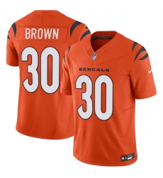 Men's Cincinnati Bengals #30 Chase Brown Orange 2024 F.U.S.E Vapor Untouchable Limited Stitched Jersey